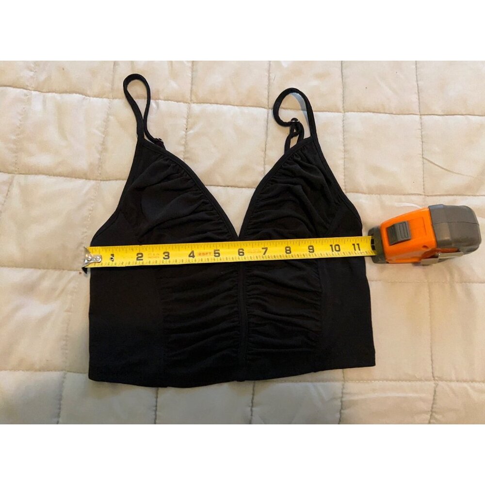 Urban Outfitters/ Women’s Crop Top/ Black/Ruched Crop drawstring/ Small - Picture 8 of 12